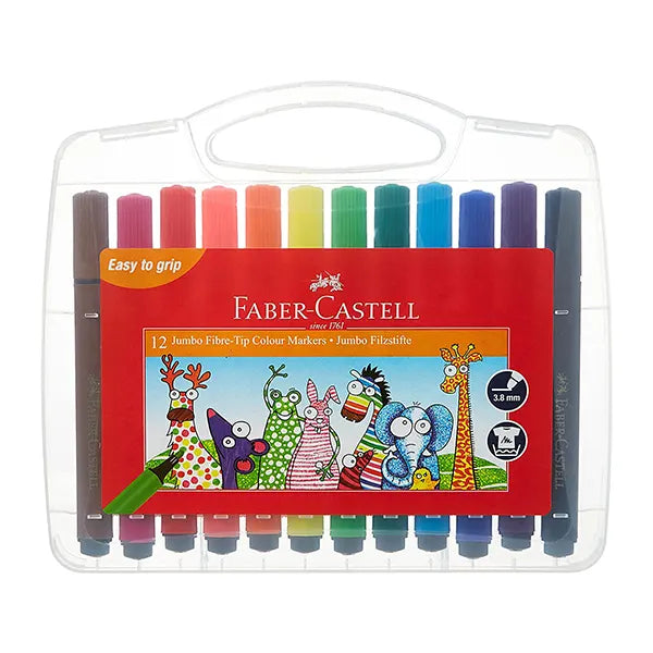 JUMBO FIBRE-TIP COLOUR MARKERS-1